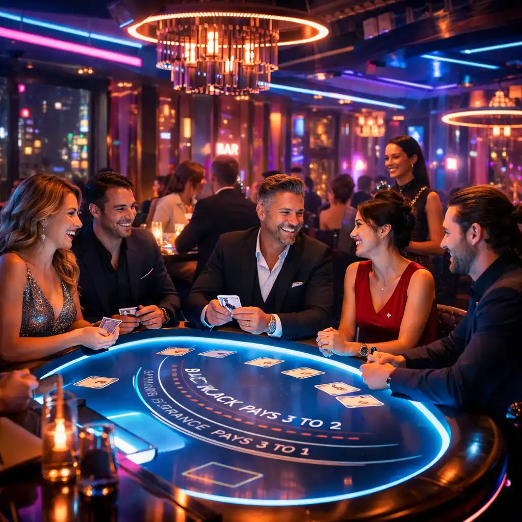 Ambiance futuriste blackjack Bellecrox