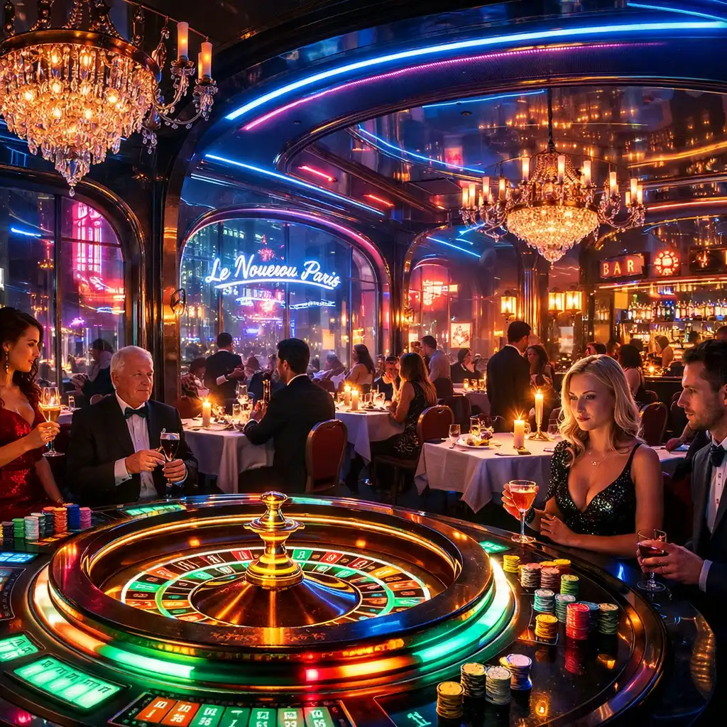 Ambiance lumineuse cyberpunk avec roulette Bellecrox
